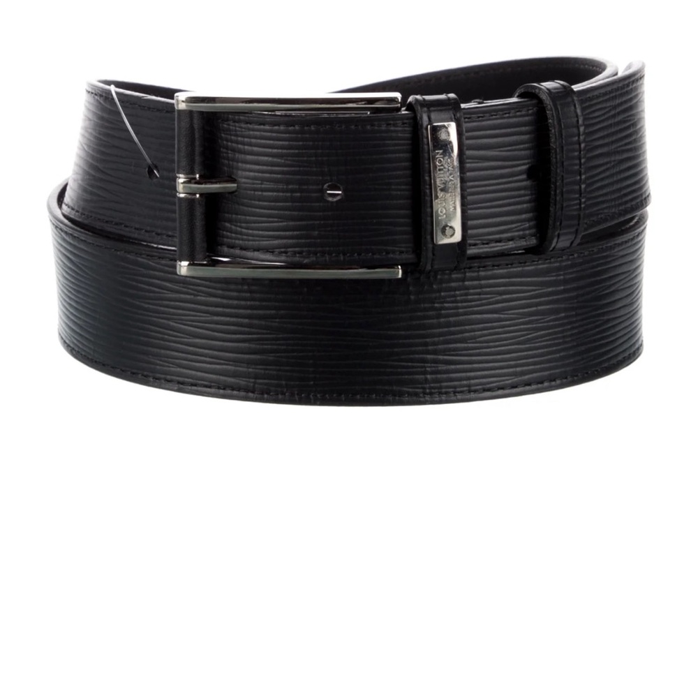 Louis Vuitton Epi Black Leather Men's Belt